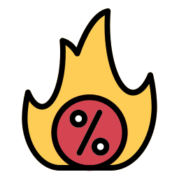 gorący ogień ikona