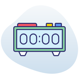 Digital alarm clock icon