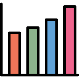 Gráfico de barras Ícone