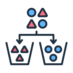 clasificación icono