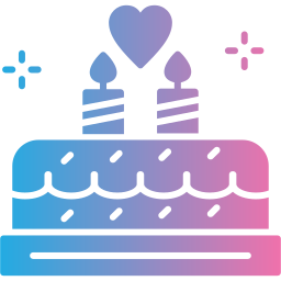 pastel de aniversario icono