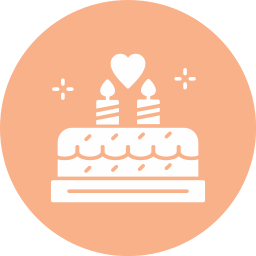 pastel de aniversario icono