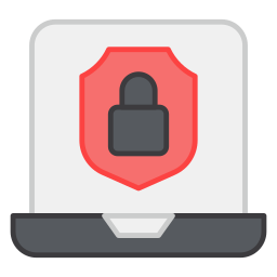 Secure laptop icon