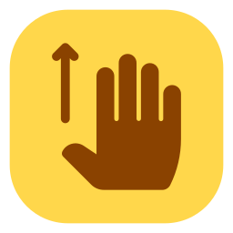 Four fingers drag icon