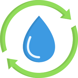poddaj recyklingowi wodę ikona