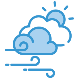 Cloud and wind icon
