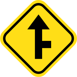 strada laterale a destra icona