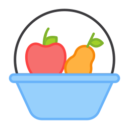 canasta de frutas icono