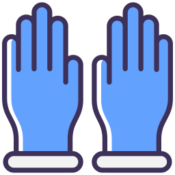 Medical gloves icon