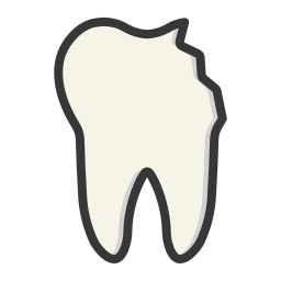 Chipped tooth icon