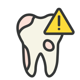 Tooth caries icon