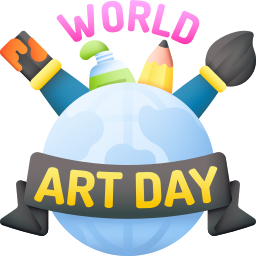 dia mundial da arte Ícone