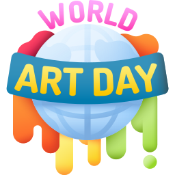 wereld kunstdag icoon
