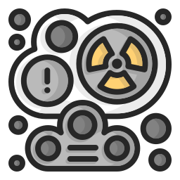 Radioactive cloud icon