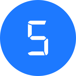 número 5 icono