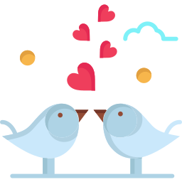 pájaros del amor icono