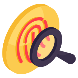 buscar huella digital icono