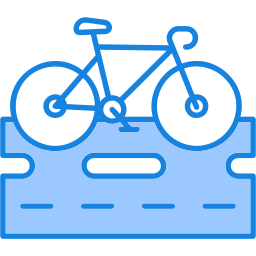 Bicycle path icon