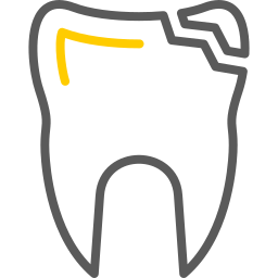 Сломанный зуб иконка