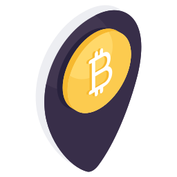 localização do bitcoin Ícone