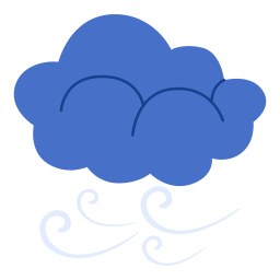 wietrzna chmura ikona