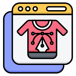 Shirt designing icon