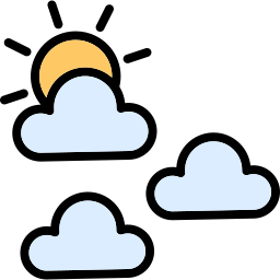 nuage et soleil Icône