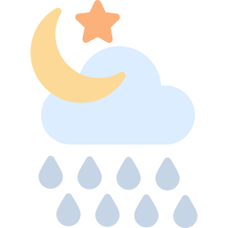 noite chuvosa Ícone