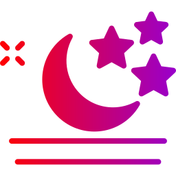 luna y estrellas icono