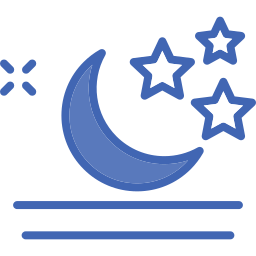 Moon and stars icon