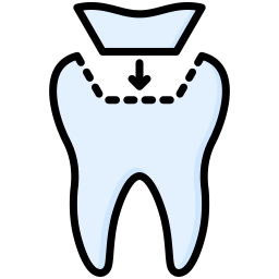 obturação dentária Ícone