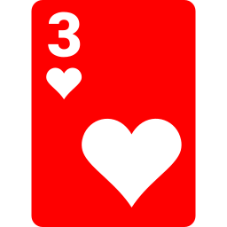 Three of hearts icon