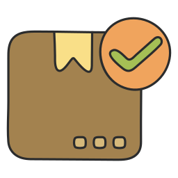 paquete verificado icono