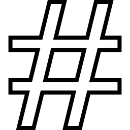 hashtag Ícone