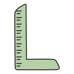 regla de medición icono