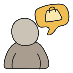 Shopping chat icon