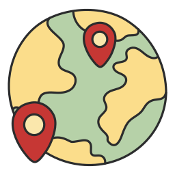 mondiale locatie icoon