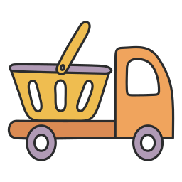 Logistic truck icon
