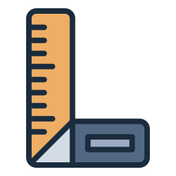 Square ruler icon