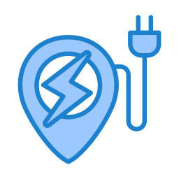 Electric vehicle charging station icon