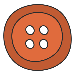 bottone da cucire icona