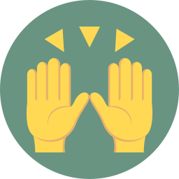 Hands circle icon