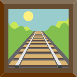 Train trip icon