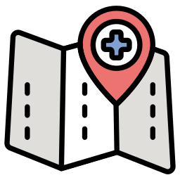 ubicación médica icono