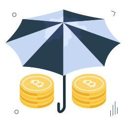 Bitcoin insurance icon