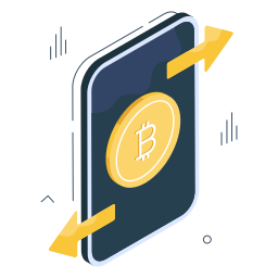 transferencia de bitcoins icono