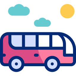 podróż autobusem ikona