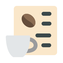 cardápio de café Ícone