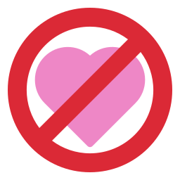 No love icon