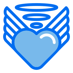 Heart wings icon